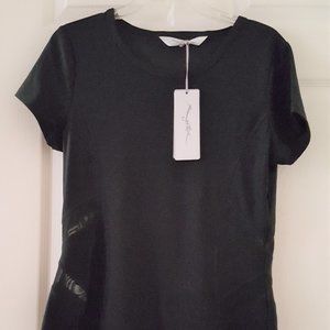NEW, X GOTTEX WOMEN'S BLACK SHORT SLEEVE TOP